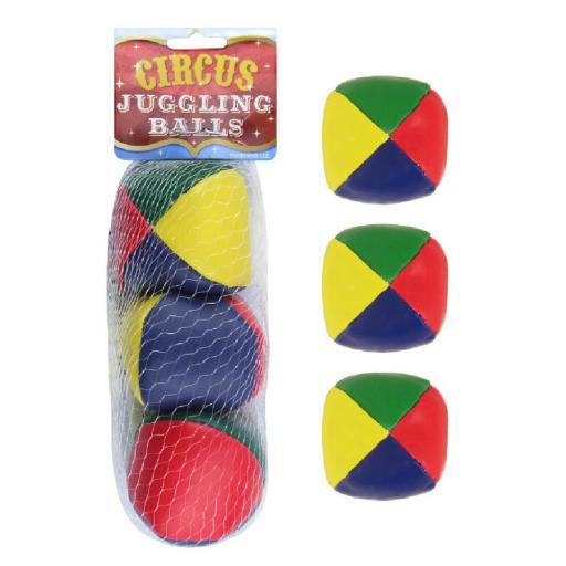 Set Of 3 Multicoloured Circus Juggling Balls