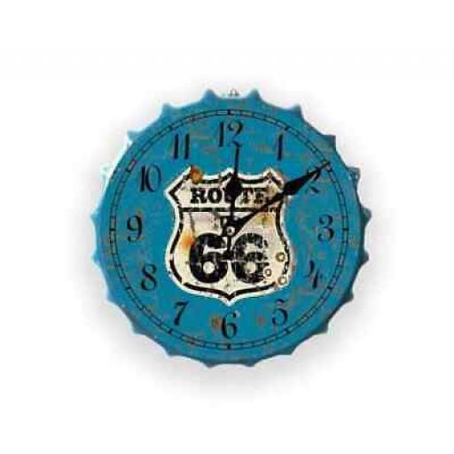 Route 66 Bottle Top Clock